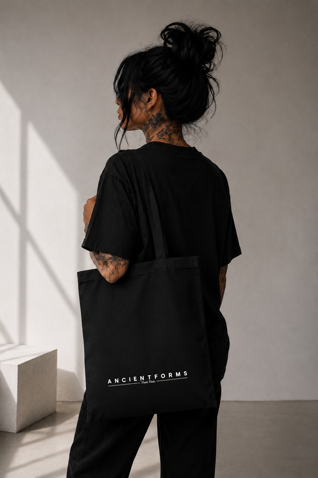 AncientForms Black Tote Bag — Then That